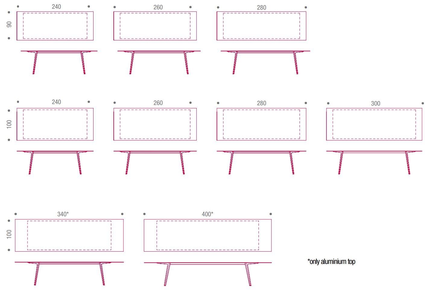 Савойский каменный прямоугольный садовый стол MDF Italia Axy ARCH-00122250 - Вид №4