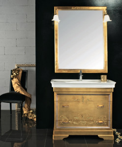 8017 Tifernoit Декорированная композиция для ванной комнаты сусальным золотом Bagno