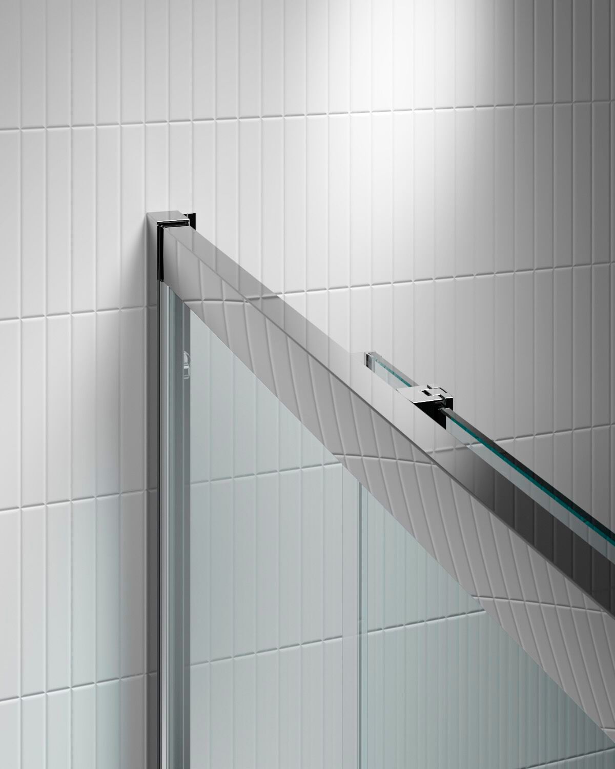 Алюминиевая и стеклянная угловая душевая кабина TAMANACO EASYPSC50 ARCH-00021823 - Вид №3