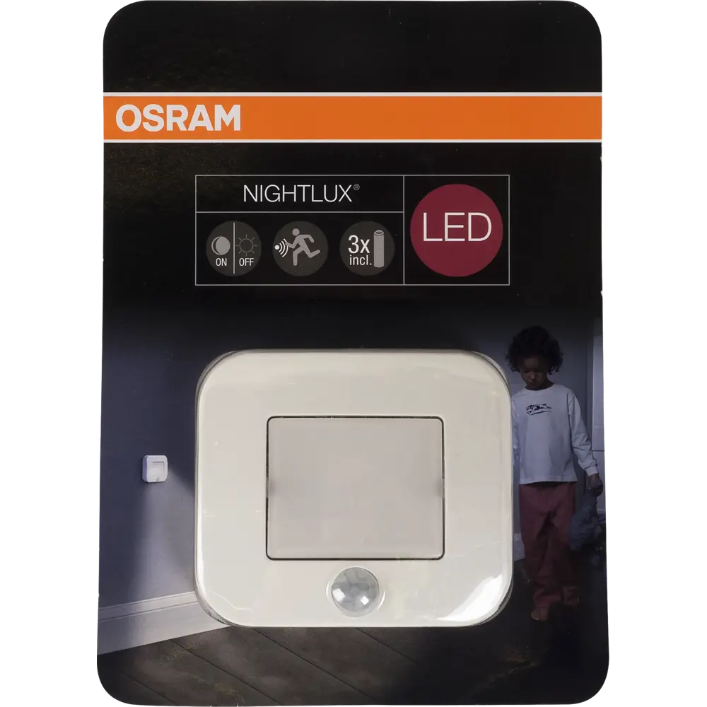 Датчик движения-светильник Nightlux Osram, LED 0.3 Вт, цвет белый, IP 54 STLM-2072122 - Вид №2