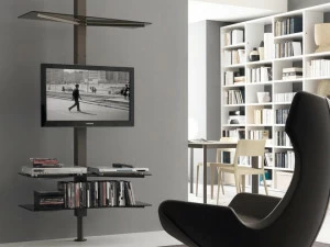 IDEAS Group Поворотный металлический шкаф под ТВ с книжным шкафом