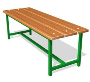 LP000.01-MS.M ЛП-000 без спинки облегченная, скамья, лавка парковая уличная металлическая LAB.Space