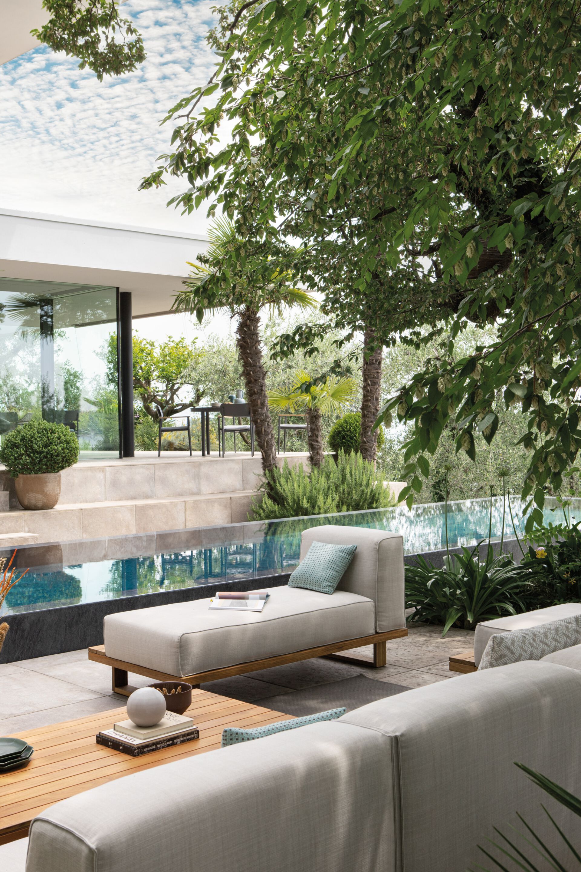 2-местный садовый диван из тикового дерева и ткани Atmosphera 9.Zero ARCH-00061750 - Вид №8