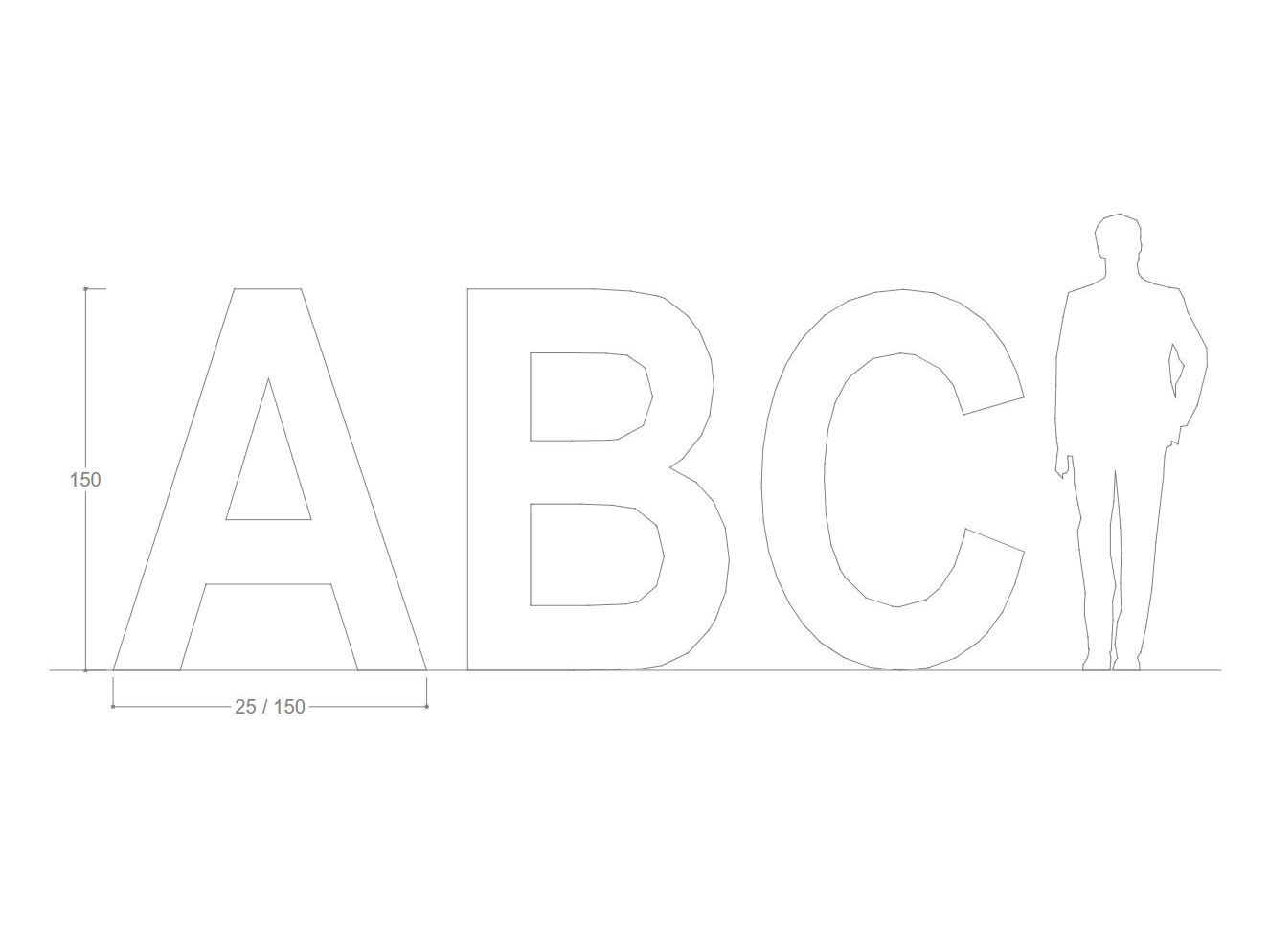 Декоративная буква из оцинкованной стали DIMCAR ALFY 3D ARCH-00053582 - Вид №2