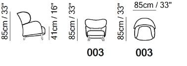 Тканевое кресло с подлокотниками Natuzzi Italia BLOSSOM ARCH-00078020 - Вид №8