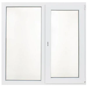 91281684 Пластиковое окно ПВХ VEKA 1200x1100мм (ВхШ) двухстворчатое однокамерный стеклопакет белый (с двух сторон) STLM-1361772