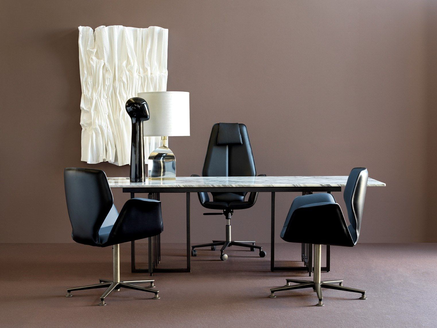 5 спиц подлокотник кожаный поворотный операционный офисный стул Fasem Fosca ARCH-00099102 - Вид №1