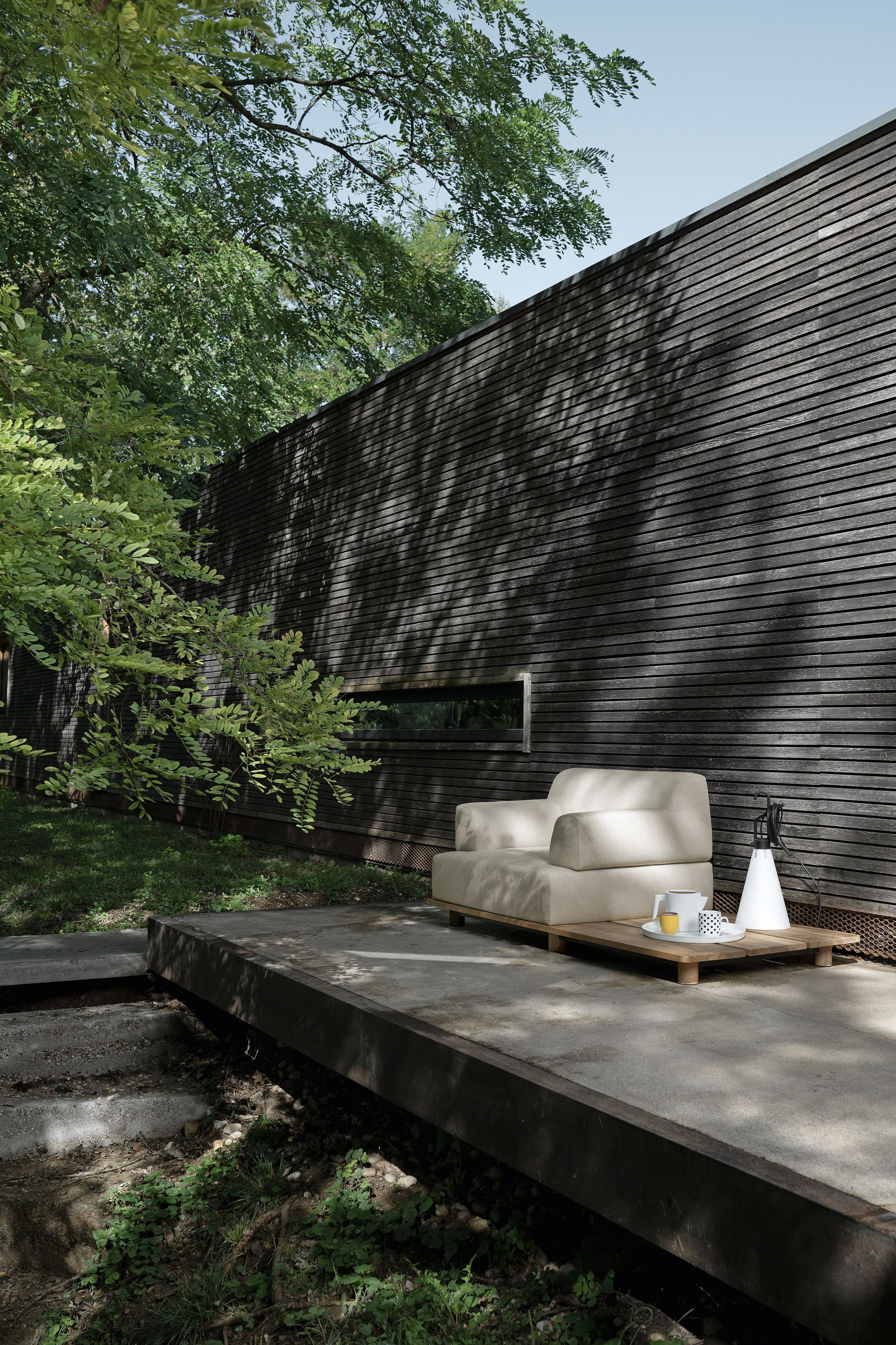 Тканевое садовое кресло с подлокотниками Kristalia сцена ARCH-00112386 - Вид №5