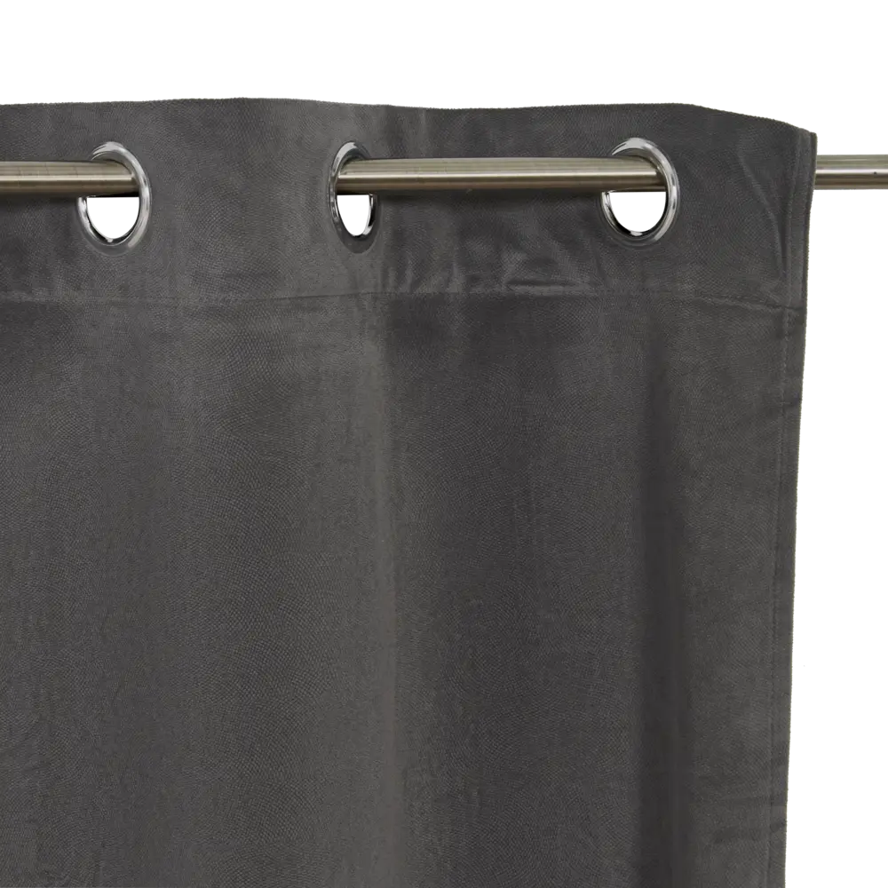 Штора на люверсах «Lilou» 140х260 см цвет тёмно-серый Atmosphera STLM-2006021 - Вид №2
