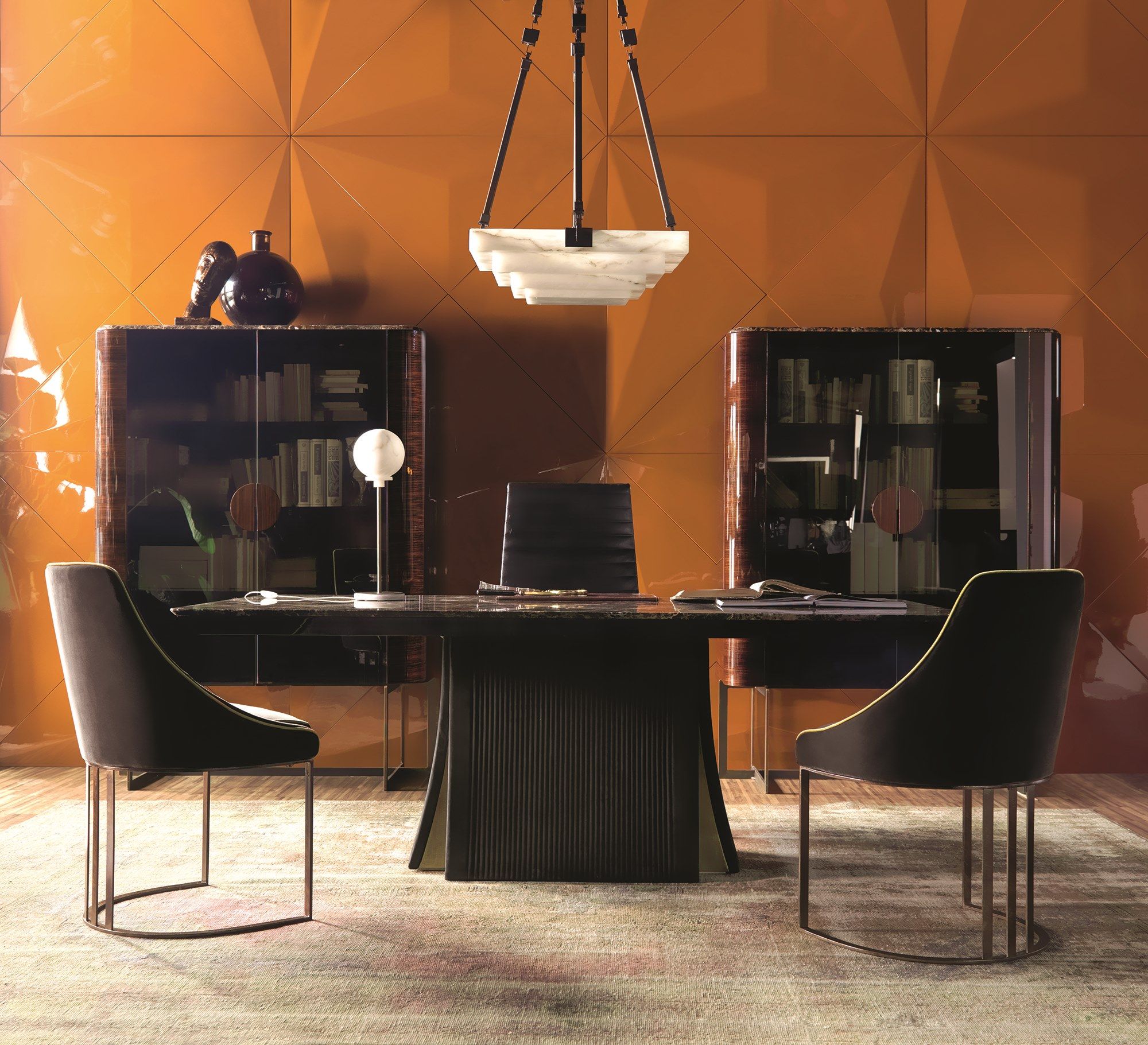 Деревянный стол с мраморной столешницей Grilli ARCH-00095603 - Вид №1