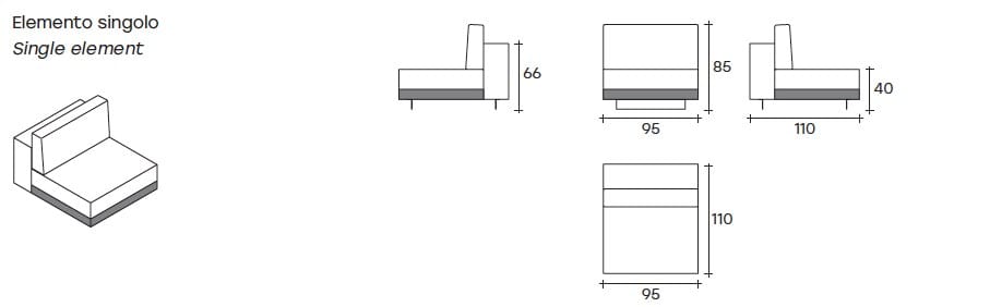 Линейный диван FIAM ITALIA CARRARA ARCH-00140908 - Вид №17