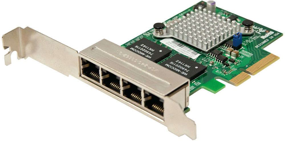 AOC-SGP-I4 4-port gbe card based on intel i350, oem and bundle only SuperMicro Santreyd 