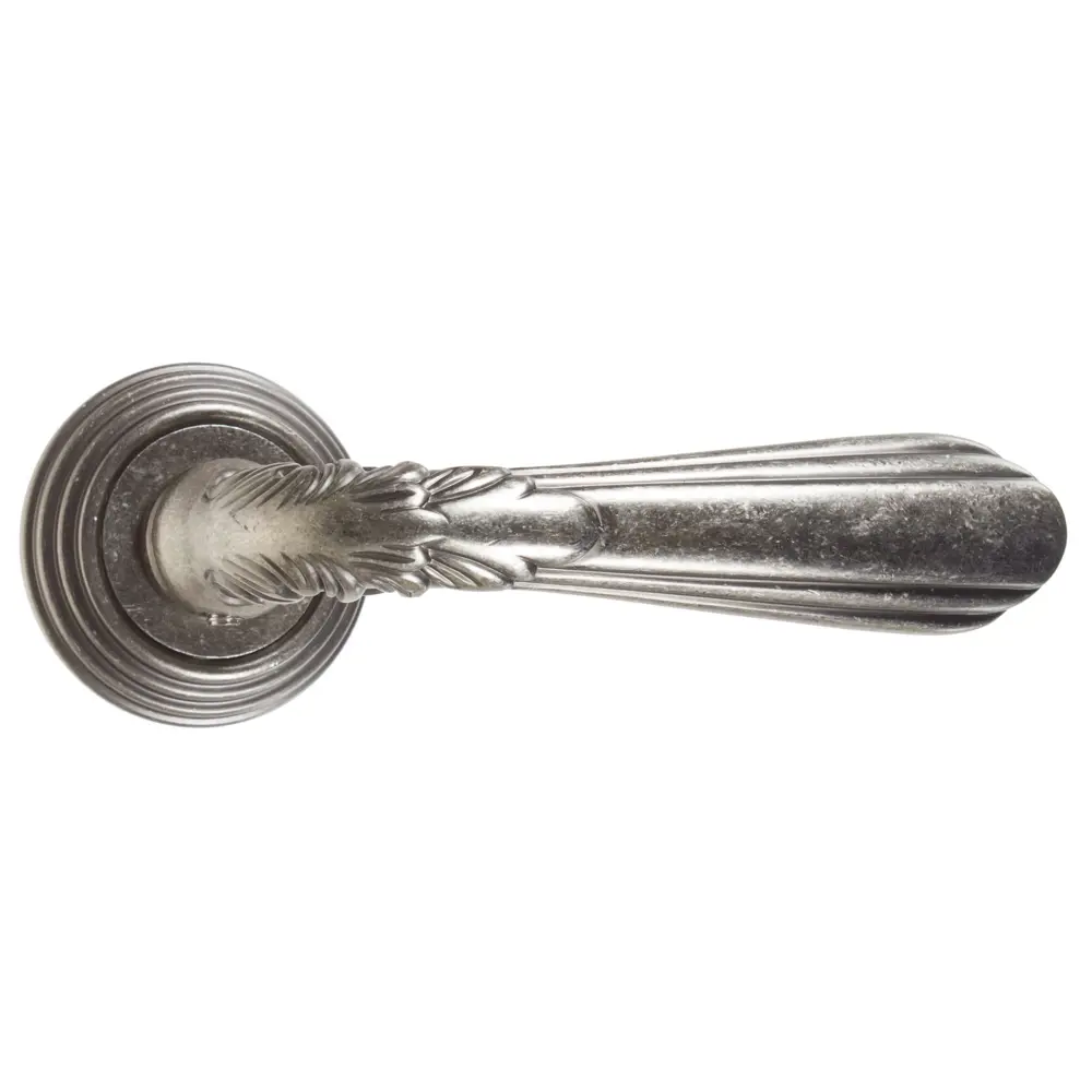 Ручки дверные на розетке EDS-V207 AGED, цвет серебро EDSON STLM-2060763