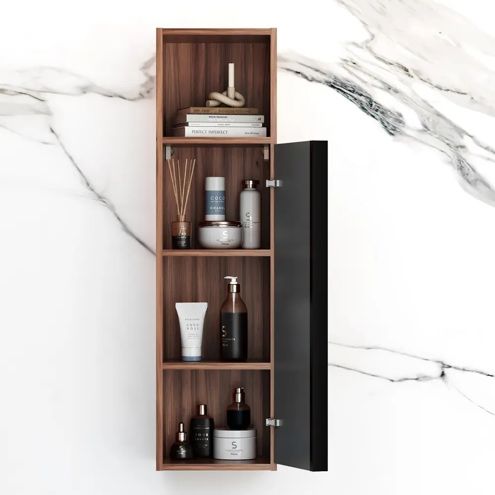 AM.PM Stern — подвесной шкаф для ванной с полкой 110x30 см в цвете орех 87021102 STLM-0072801 - Вид №5