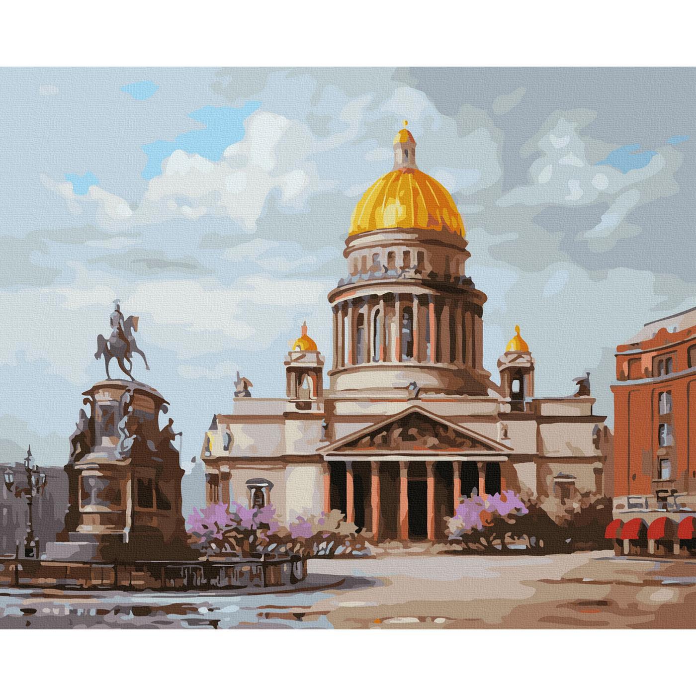 90305057 Картина по номерам 40х50 см цветов холст Санкт-петербург. Исаакиевская площадь (33 цвета) STLM-0176447 MOLLY