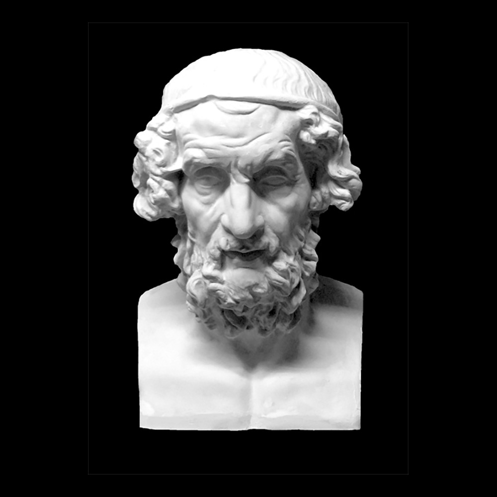 10-136 Бюст Гомера гипс 27.5х30х44 см Santreyd 