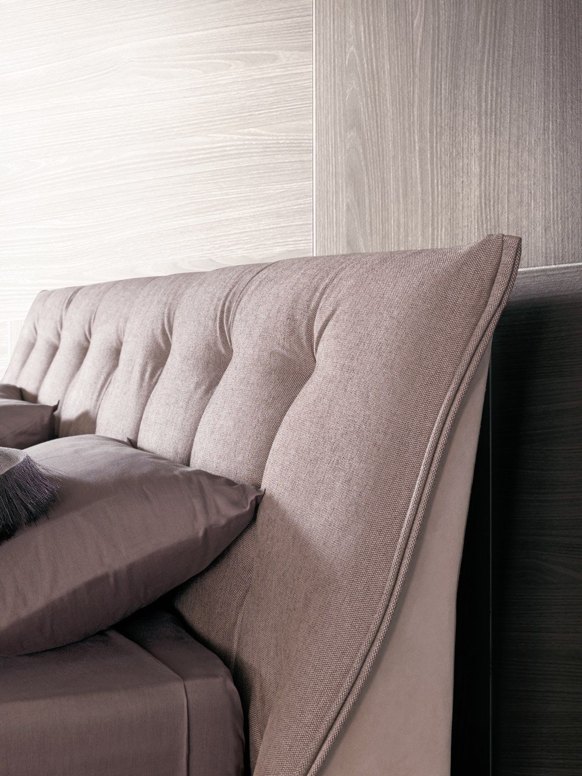 Кровать из ткани и кожи с капитонным изголовьем MisuraEmme SUMO ARCH-00086178 - Вид №2