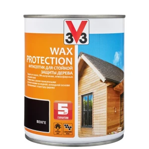 98294362 Антисептик алкидный для дерева V33 WAX PROTECTION с добавлением воска полуглянец венге 0.9 л STLM-1387388