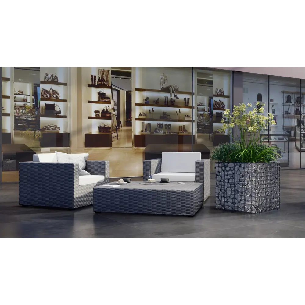 Габион - клумба 60x60x60 см оцинкованная сталь серый Santreyd STLM-2119798 - Вид №2