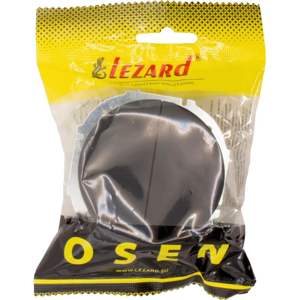 Выключатель промежуточный встраиваемый Lezard Osen 2 клавиши цвет черный STLM-2117790 - Вид №6