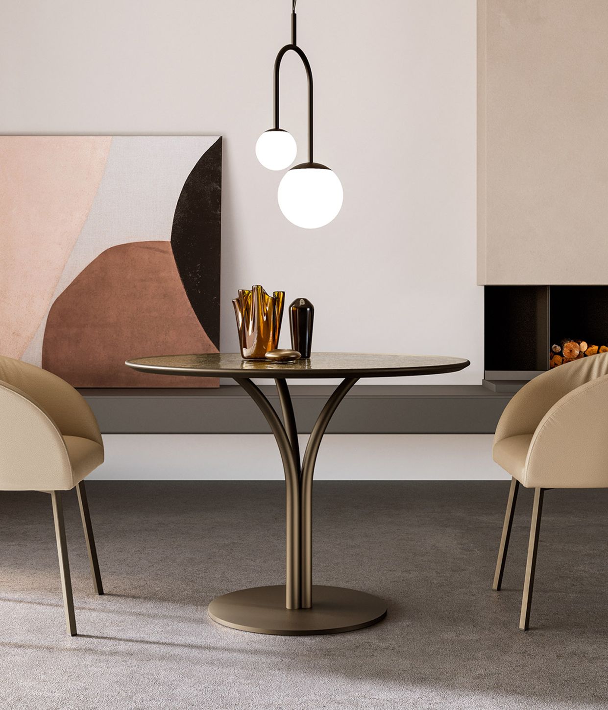 Круглый мраморный стол EFORMA DODO BISTRO ARCH-00005355 - Вид №1