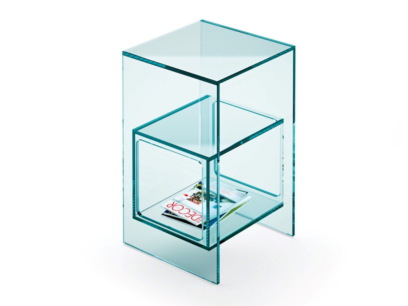 Стеклянный журнальный столик с отсеком для хранения FIAM ITALIA Magique ARCH-00036982 - Вид №6