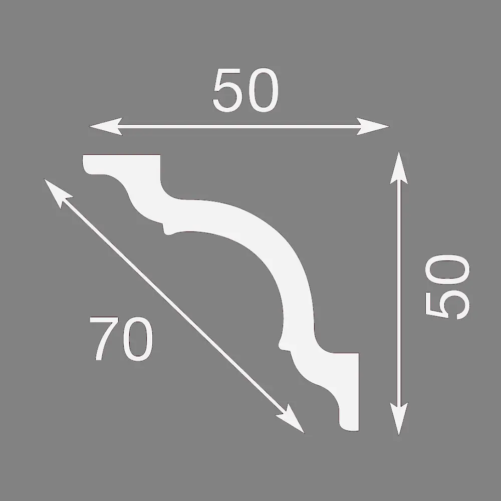FORMAT Уголок для потолочного плинтуса 250 мм белый 4 шт - элегантное завершение интерьера 83410889 STLM-0041090 - Вид №3