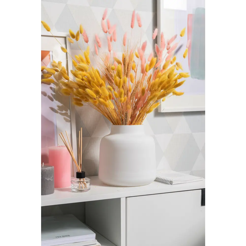 Ваза «Бельгия» 1 большая, стекло, цвет белый матовый Santreyd STLM-2052347 - Вид №2