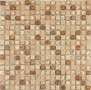 Мозаика стеклянная с вкроплениями природного камня S-822 SN-Mosaic Exclusive