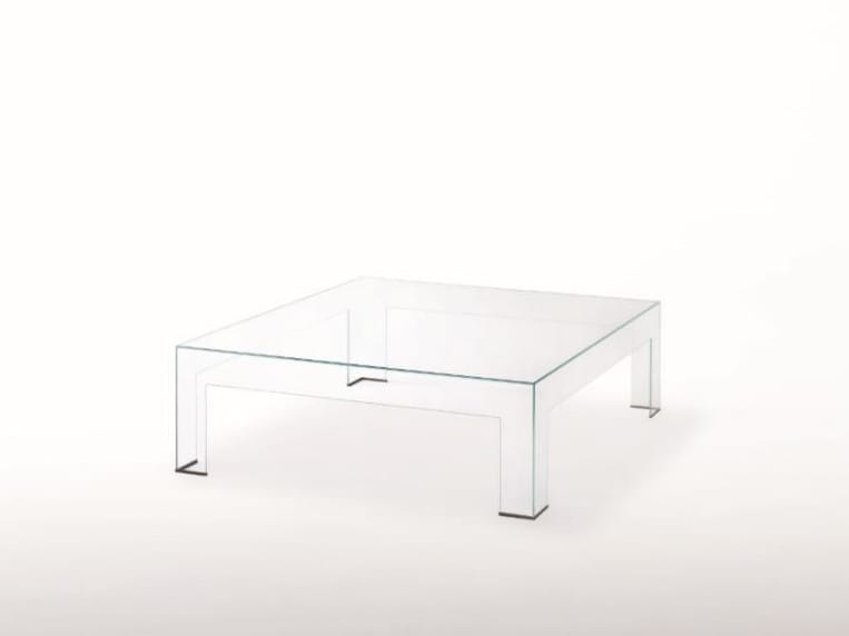 Хрустальный квадратный низкий журнальный столик Glas Italia ARCH-00107997