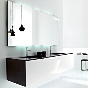 Комбинация ванной комнаты PV25 в отделке F03 Quarzo Noce / L41 Bianco  MILLDUE PIVOT