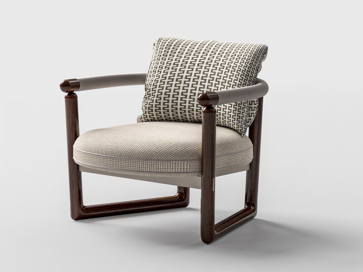 Тканевое кресло с подлокотниками CPRN HOMOOD Shapes 2025 ARCH-00128691