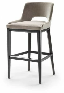 Marelli Барный стул из ткани в современном стиле со спинкой и подставкой для ног Grace