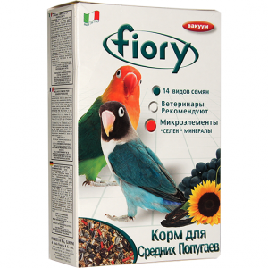 Т00001635 Корм для птиц Смесь для средних попугаев 800г Fiory