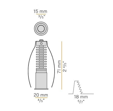 Заливка формы алюминиевый утопленный светодиодный прожектор Panzeri Sid ARCH-00139756 - Вид №6