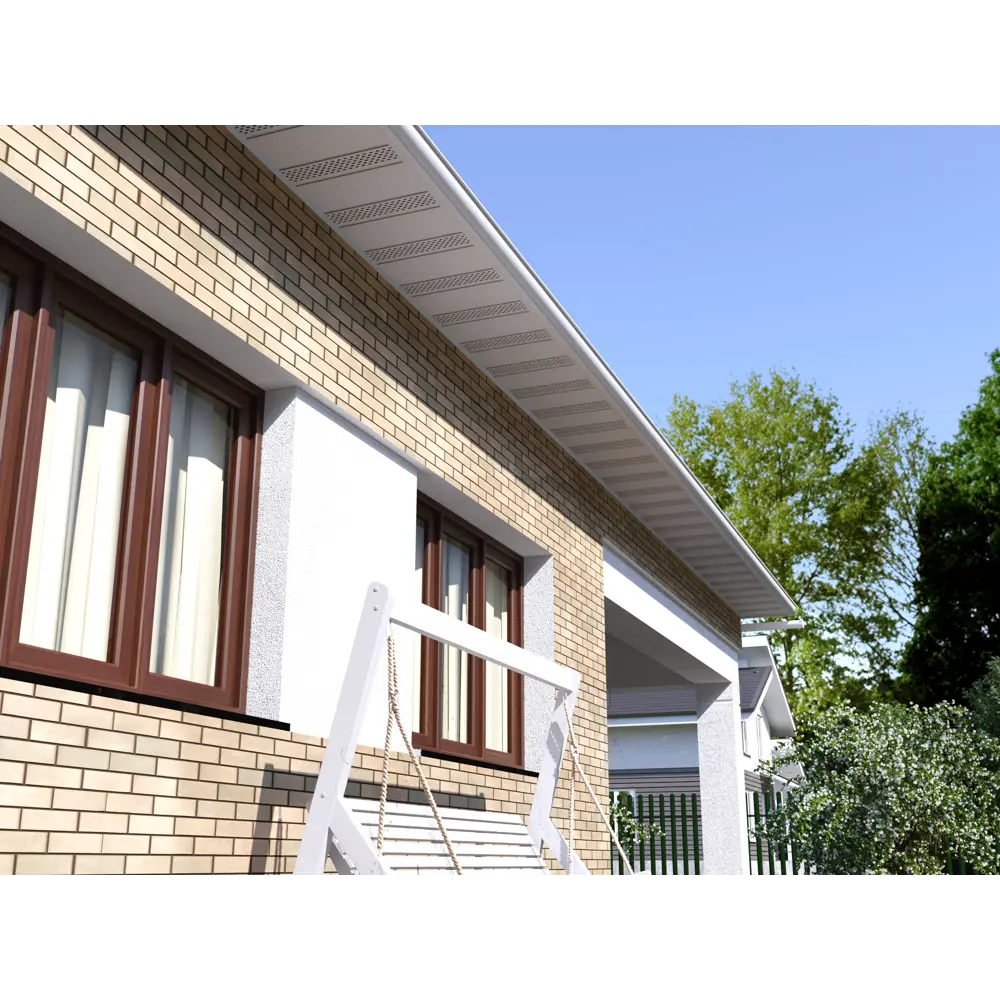 Софит ПВХ с перфорацией 2700х300 мм белый, 0.81 м2 FINEBER STLM-2097185 - Вид №3