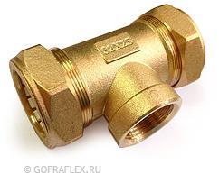 Тройник труба-труба-внутренняя резьба 32*32мм*1 дюйм Flexible hose Россия