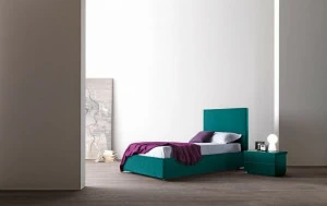 Presotto Односпальная кровать с обивкой из ткани с высоким изголовьем Dado | letto