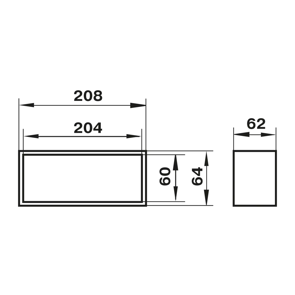 Соединитель для плоских каналов Leptonika 60x204 мм пластик