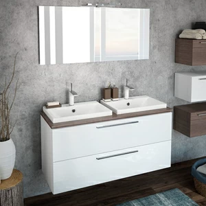Комплект мебели для ванной KIM561202B (белый) Ambiance Bain Akido Collection