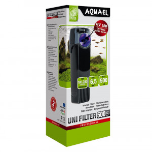 Т0024279 Внутренний фильтр UNI FILTER UV 500 для аквариума 100 - 200 л (500 л/ч, 5.5 Вт) со стерилизатором AQUAEL