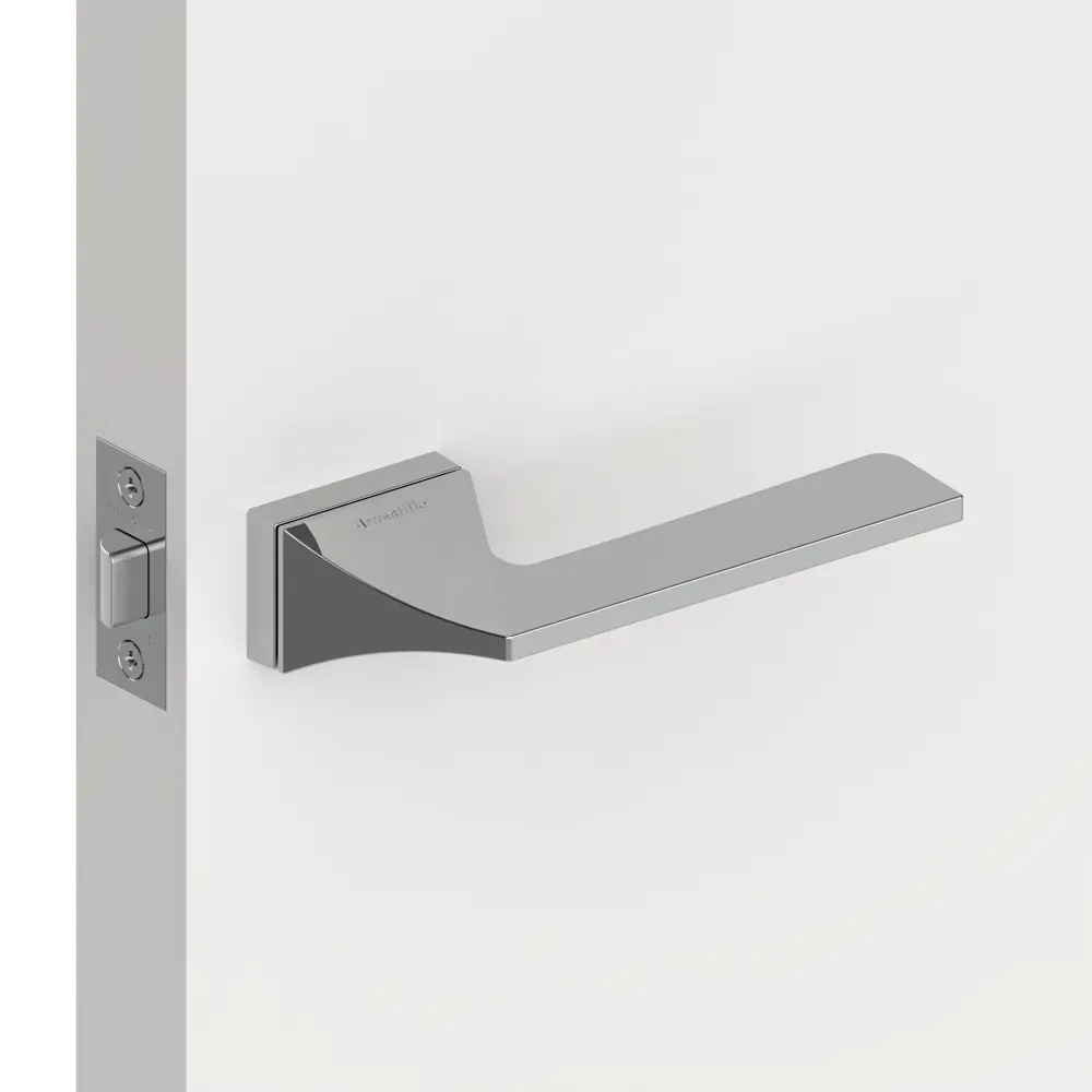 Ручка дверная Armadillo Iron UCS без запирания ЦАМ гальваническое покрытие цвет хром STLM-2207861 - Вид №4