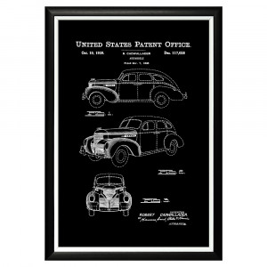 896521389_1818 Арт-постер «Патент на автомобиль Крайслер, 1939» Object Desire