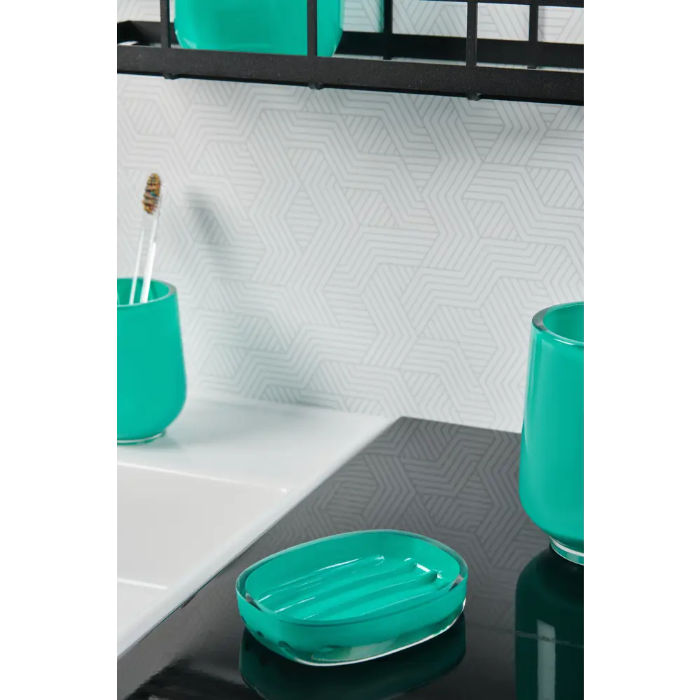 Мыльница Vidage Brilliante полирезин цвет зелёный бирюзовый STLM-2099557