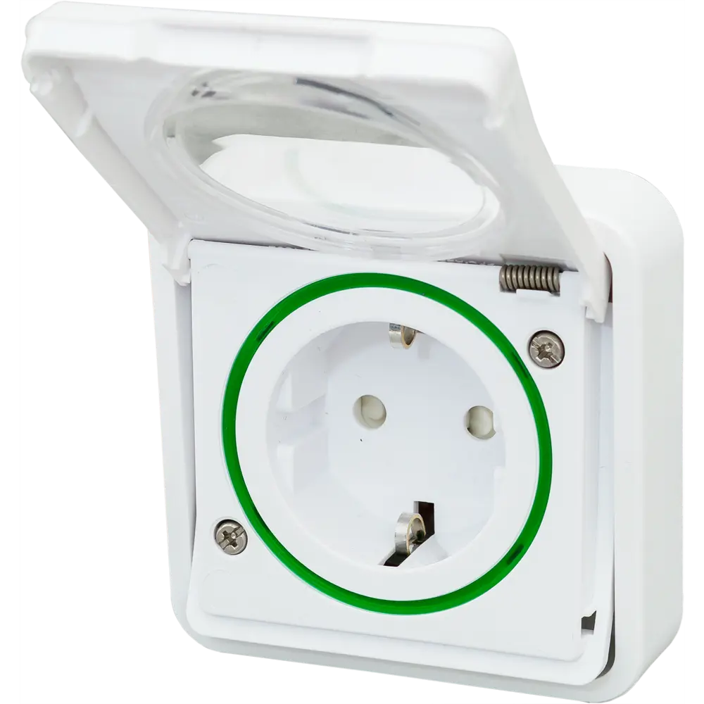 Розетка встраиваемая влагозащищённая Schneider Electric Mureva Styl с заземлением, с крышкой и шторками, IP55, цвет белый STLM-2046605 - Вид №3