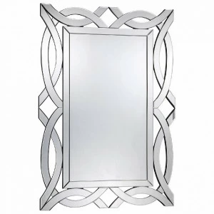 Зеркало венецианское 110х80 см серебряное Nikole ART-ZERKALO ДИЗАЙНЕРСКИЕ 00-3884131 Зеркальный;серебро
