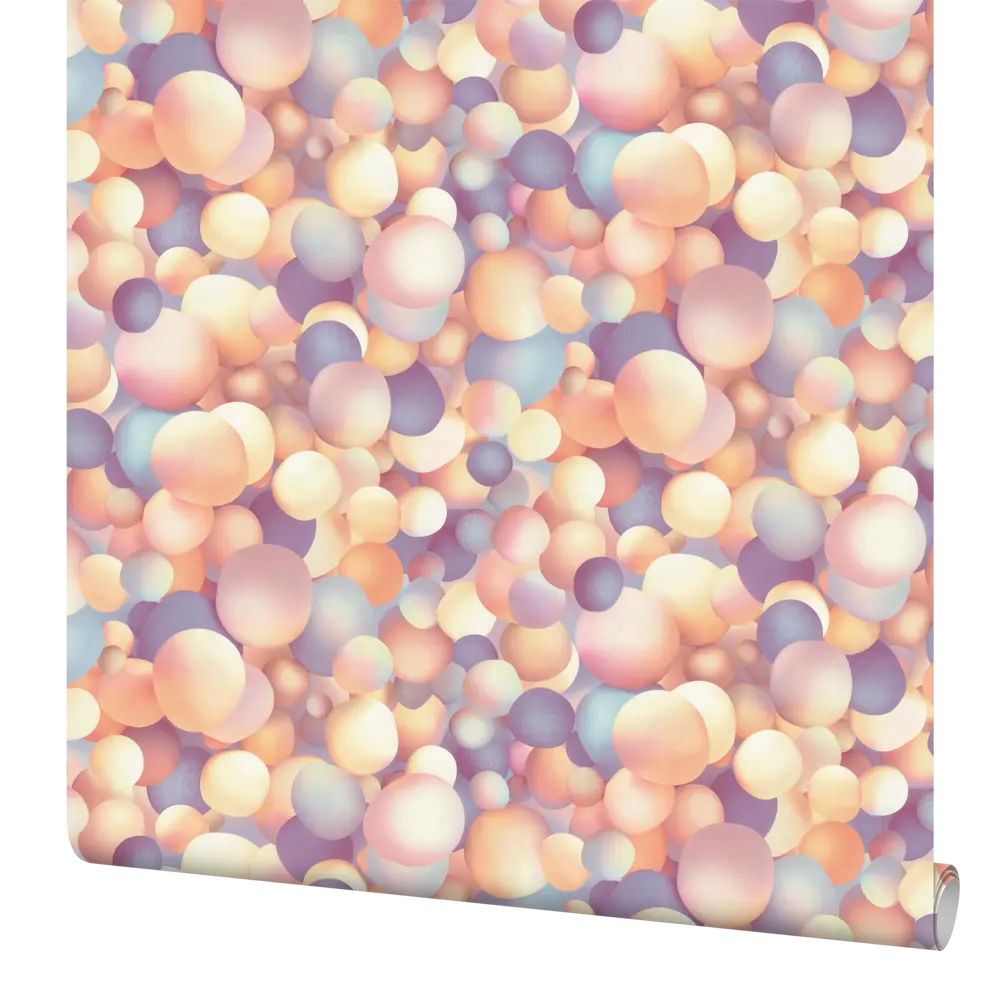 Обои флизелиновые Home Color Bubbles оранжево-фиолетовые 1.06 м HC71650-51 STLM-2189358