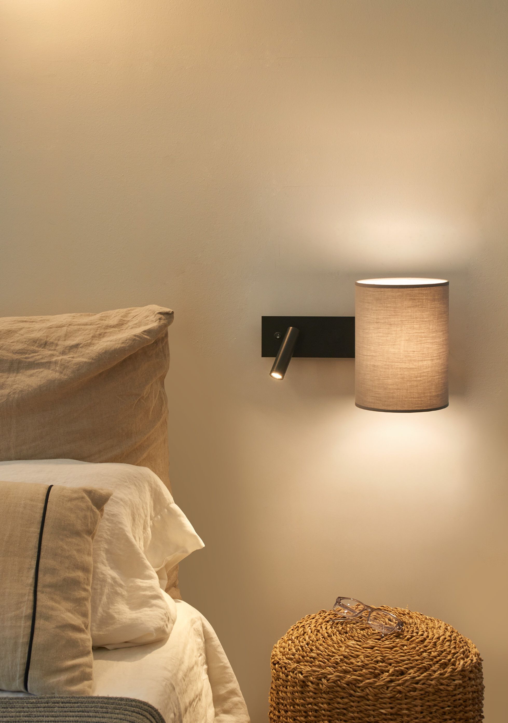 Регулируемая лампа для чтения из металла и рафии In Stock Luxcambra ARCH-00041099 - Вид №1