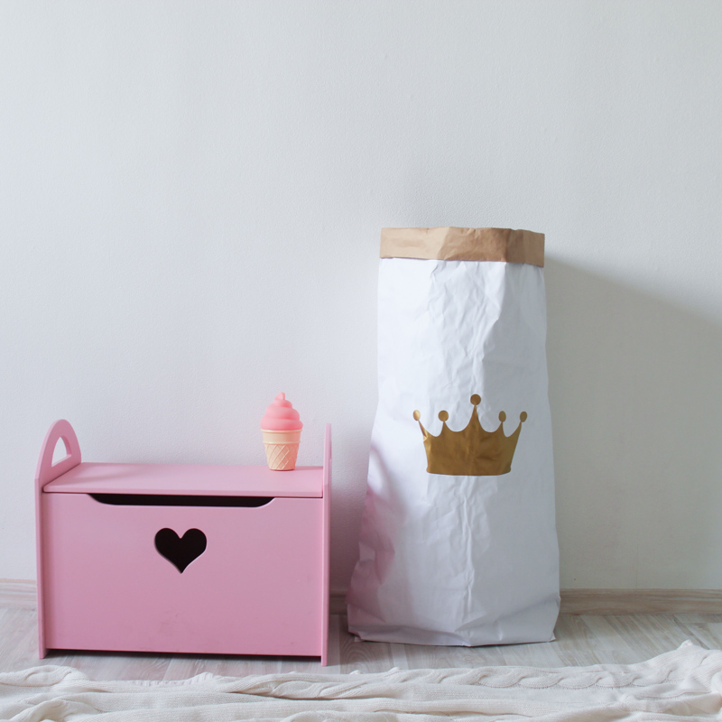 Эко-мешок для игрушек Big Crown из крафт бумаги VAMVIGVAM  282071 Белый;бежевый Santreyd  - Вид №3