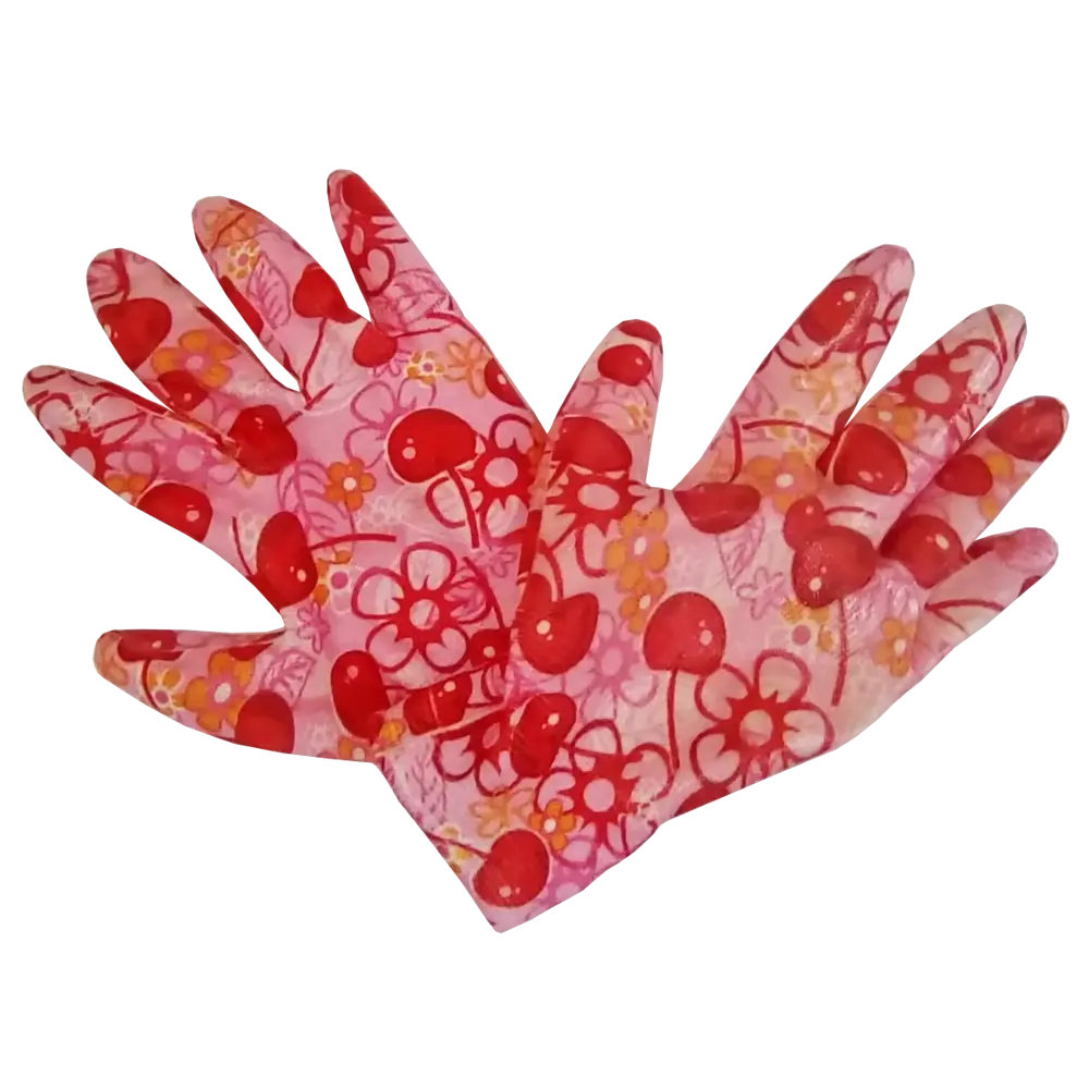 Садовые перчатки GARDEN FLOWERS с нитриловым покрытием для точной работы 82842737 STLM-0036949